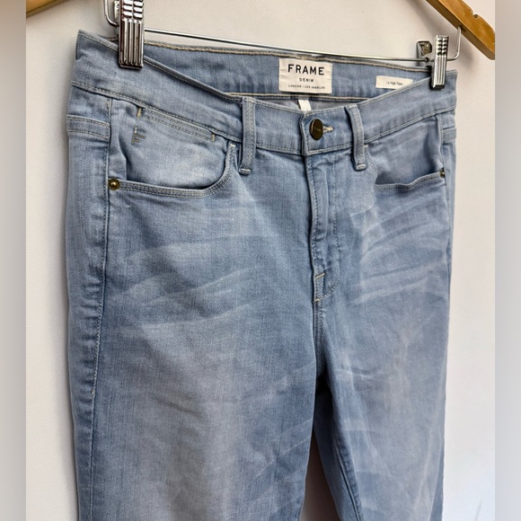 NWOT$248 FRAME Made In USA Le High Flare Jeans Women 28x34” Light Denim Flared - Picture 10 of 16